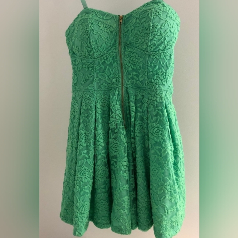 Material Girl Green Lace Jumpsuit